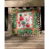 Meryem Christhmas Yılbaşı Temalı Yastık Kılıfı - Renkli - 40×40