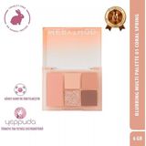 Merythod Blurring Multi Palette 01 Coral Spring - Mat, Işıltılı Ve Glitter İçeren Çok Yönlü Allık Ve Far Paleti