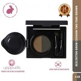 Merythod Reeltattoo Brow Cushion Two Tone Brown - Çift Tonlu, Çift Fırçalı Kaş Farı & Kaş Şekillendirme Kiti