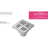 Mesa Teknik 10X10X50 Yer Süzgeci Üstkr.alt.çık. MESAMTS503 - Krom - 10*10