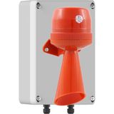 Mesan Kutulu Elektronik Siren MS 5842 Kırmızı 220VAC