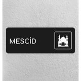 Mescid - Alüminyum Ofis Departman Kapı Isimliği, Yönlendirme Levhası 24X9 cm Siyah - 24 x 9 cm