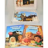 Mescid-I Haram 54 Parça Çocuk Puzzle – Hikâye Kitabı ve Boyama Kitabı Hediyeli, Özel Kutulu