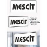 Mescit Yazılı Beyaz Mdf Kapı Levhası