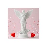 Mescolare Dekoratif Modern Kanatlı Melek Heykeli - Estetik Beyaz Peri Biblo-Ev Hediyesi-3D MSCLR26000015