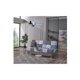 Meşe Home Cube Kolsuz Mekanizma Yataklı Yaylı Bazalı Kare Desenli Kanepe Koltuk Çekyat