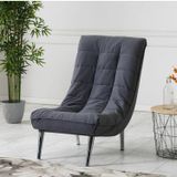 Meşe Home Smart Kılıflı Süngerli Metal Ayaklı Berjer Gri 67x94 cm