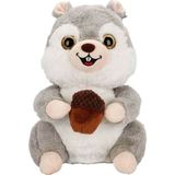 Meşe Palamudu Tutan Sincap Peluş 30 cm 47767 Gri - standart - Renkli