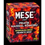 Meşe Pratik Mangal Kömürü 2 kg Doğal Meşe Odunu Kömürü Piknik Kamp Barbekü