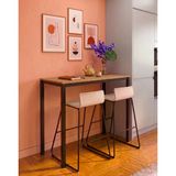 Meşe Siyah Bar Masası 116X45x92cm – Mutfak Masası, Kahve Köşesi Ve Çok Amaçlı Kullanım