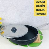 Meşeler Granit Derin Balık Tavası Gözleme Tava 32 cm
