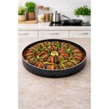 Meşeler Granit Tepsisi Fırın Kabı - 32 cm - Siyah