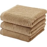 Meşeli Tekstil 12 Adet Spa Hamam Sauna Otel Asker Havlusu 50X90 - 50 x 90 cm - Açık Kahverengi