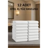 MEŞELİ TEKSTİL 12'Li Spa Hamam Sauna Otel Havlusu 50x90 | Dayanıklı Solmaz Uzun Ömürlü