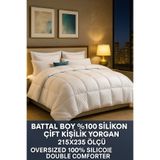 MEŞELİ TEKSTİL Battal Boy Çift Silikon Yorgan 215x235 Cm | Çift Kişilik Yumuşak Yıkanabilir Hızlı Kuruyan