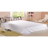 Meşeli Tekstil Çift Kişilik Otel Çarşafı King Size 280X280 62 Tel Pamuklu - 280 x 280 cm - Beyaz