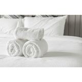 Meşeli Tekstil Otel Banyo Havlusu 2 Adet 70X140 - 90 x 150 cm - Beyaz