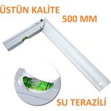 Meşem Alüminyum Gönye Su Terazili 50 cm Ürün Kodu 564 Sağlam Ürün 1 Adet