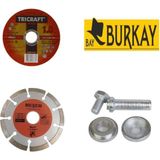Meşem Disk Seti 3'lü Mermer Granit Ahşap Zımpara Beton Taş Kesme Diski Disk Seti