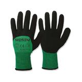 Meşem EL250 Yeşil-Siyah Soft Latex İş Eldiveni 10 Numara,1 Çift