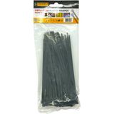 Meşem | Kablo Bağı, 100'LÜ Paket Plastik Kelepçe [3.6 Mm, 250 Mm, Siyah] - 3.6 mm Kalınlık, 250 mm Uzunluk