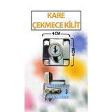 Mesem Kare Dolap, Çekmece Kilidi Gömme Kilit