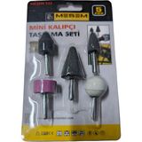 Meşem Mini Kalıpçı Taşlama Seti 5 Parça - Siyah - Pembe - Beyaz
