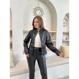 Mesga Butik Mevsimlik Deri Ceket Siyah ST255510