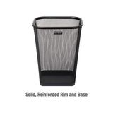 Mesh Çöp Kovası, Atık Kağıt Sepeti, Kare, Ofis, Metal Örgü, 9.8 "u x 9.8" G x 12.25" H, 4'lü Set, Siyah - standart