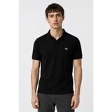 Mesh Erkek Siyah Polo Yaka Tişört – %100 Pamuk Pike Kumaş, Regular Fit, Kısa Kollu Yazlık Model
