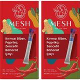 Mesh Stick Kırmızı Biber, Paprika, Zencefilli Baharat Çayı 2 Paket Bir Arada - Bitki Çayı