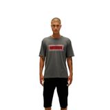 Mesh T-Shirt Koyu Gri Baskılı Erkek Tişört