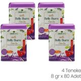 Mesir-i Şifa Belly Burn Bitki Çayı 4'lü Kutu 20x8 gr Doğal Kiraz Aromalı Detoks Ödem Atıcı