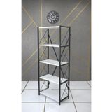 MESİR PLASTİK 5 Raflı 150 Cm Dekoratif Kitaplık Beyaz