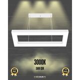 Mesita (Beyaz Kasa, Sarı Işık) Ledli Modern Sarkıt Linear LED Avize Salon Mutfak Oturma Odası Yatak Odası Antre Hol LED Dikdörtgen