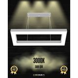 Mesita (Gri Kasa, Sarı Işık) Ledli Modern Sarkıt Linear LED Avize Salon Mutfak Oturma Odası Yatak Odası Antre Hol LED Dikdörtgen