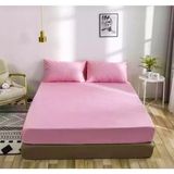 Meslina Home Lastikli Çarşaf – Tek Kişilik & Çift Kişilik Yatak Çarşafı 5 Renk Seçenekli - Pembe - 180 x 200