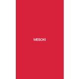 MESOKI Notebook, Solid Collection, Chroma, Glossy Red, Dot, 160 Pages, Soft Cover (5 x 8.25)