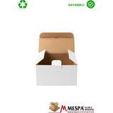 Meşpa Ambalaj 12,5 x 10 x 6 - 100 Adet Küçük Boy Karton Kutu - E Ticaret ve Kargo Kutusu - Beyaz