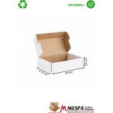 Meşpa Ambalaj 20X17X13 cm Beyaz Karton Kutu – E-Ticaret ve Paketleme Kutusu - 50 Adet