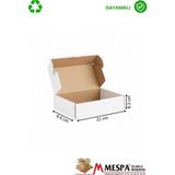 Meşpa Ambalaj 21 x 8,6 x 8,3 cm Kargo Kutusu 25 Adet – Karton Ürün Gönderim ve Paketleme Kutusu - Beyaz - 50 Adet
