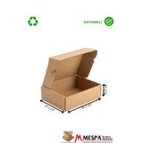 MEŞPA AMBALAJ 22,1 X 22,1 X 15,3 cm 50 Adet Kendinden Kilitli E-Ticaret Karton Kargo Kutusu Paketleme Gönderim Kutusu