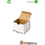 Meşpa Ambalaj 5 x 5 x 5 cm Kargo Kutusu 25 Adet – Karton Ürün Gönderim ve Paketleme Kutusu - Beyaz