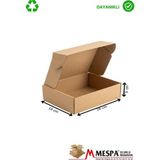 Meşpa Ambalaj Kahverengi Karton Kutu 28 x 18 x 5 cm 25 Adet | Hediye Kutusu, Ambalaj Kutusu, Kapaklı Kutu, E-Ticaret Kargo Kutusu