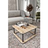 Messer Arzum Home Hole Masivo Orta Sehpa 70X70 Kare Safir Meşe