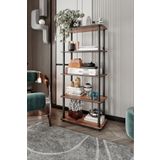 messer Dekoratif MASİVO KİTAPLIK 5 Katlı 30x60 Dikdörtgen Çok Amaçlı Raf MADRAN CEVİZ