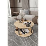 Messer Dekoratif Mdf Masivo 70 x 70 Yuvarlak Safir Meşe Orta Sehpa
