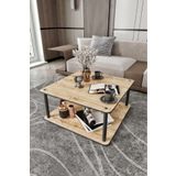 Messer Dekoratif Mdf Masivo Orta Sehpa 70X70 Kare Safir Meşe