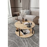 Messer Dekoratif Mdf Masivo Orta Sehpa 70X70 Yuvarlak Safir Meşe