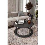 Messer Hole Masivo Orta Sehpa R:70 Cm Yuvarlak Siyah